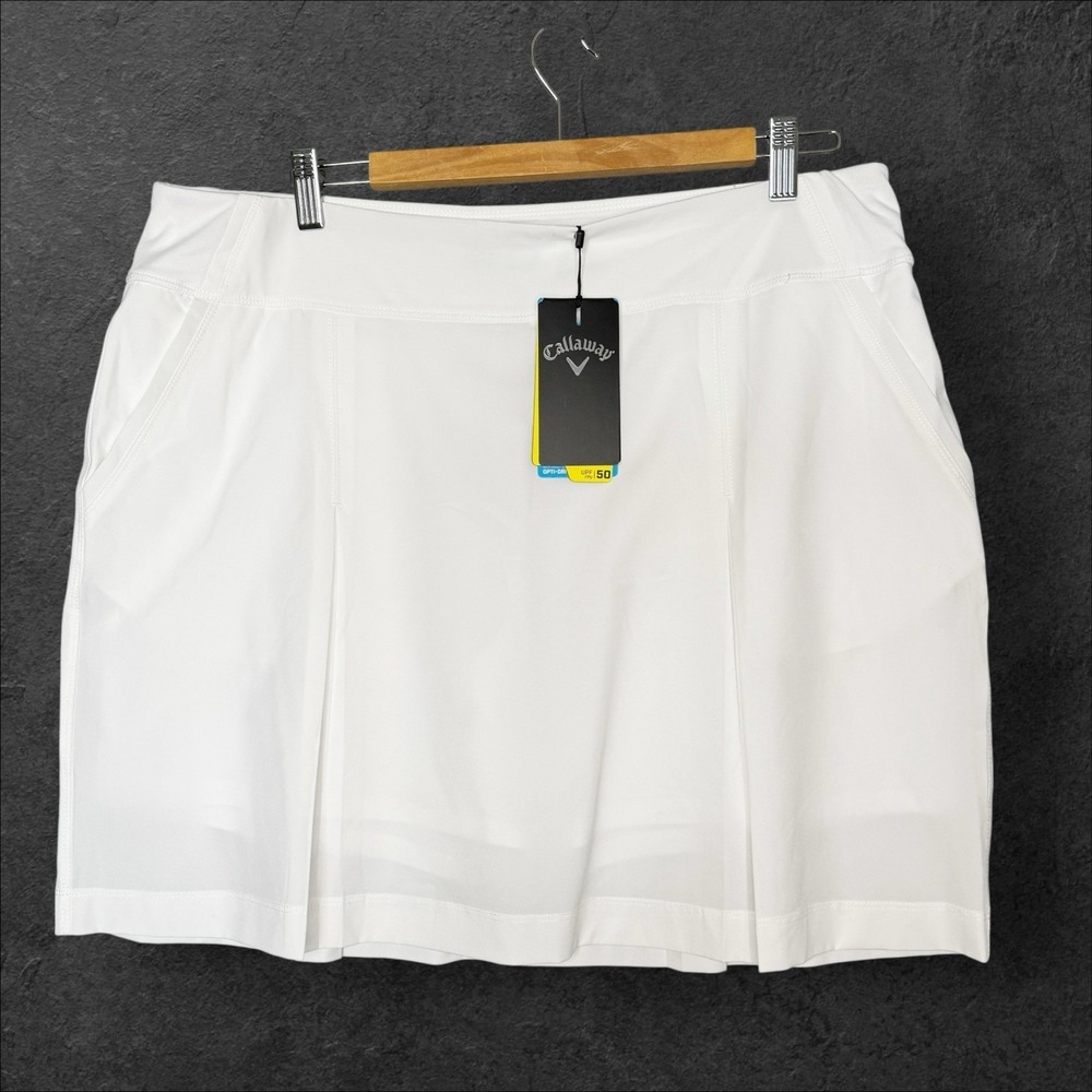 Callaway Skort Golf White Size XL Opti Dri Skirt Brilliant Women Athletic 16 New